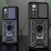 slide camera shockproof armor case for xiaomi redmi note 10 9 8 pro max 10s 9s coque funda for redmi 10 9 9a 9at 9t 9i 9c nfc