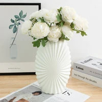 1Pc Pastoral Style Fake Vase Home Gardening Crafts Decorative Flowerpot Simulation Fake Flower and Flower Arrangement Container