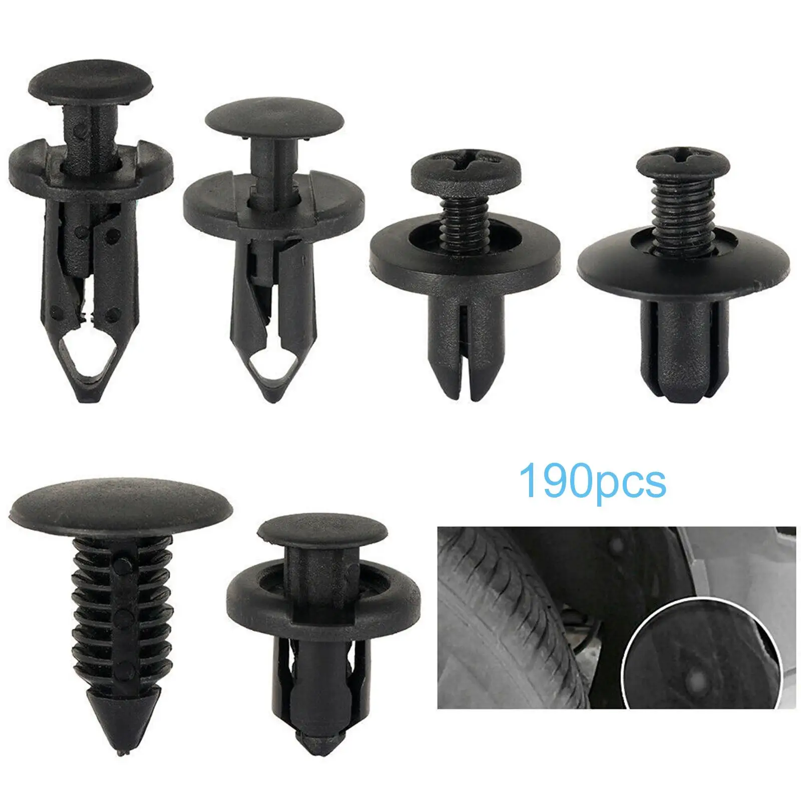 

190 Pieces Car Fastener Clip ABS Auto Fastener Clips for Door Trims