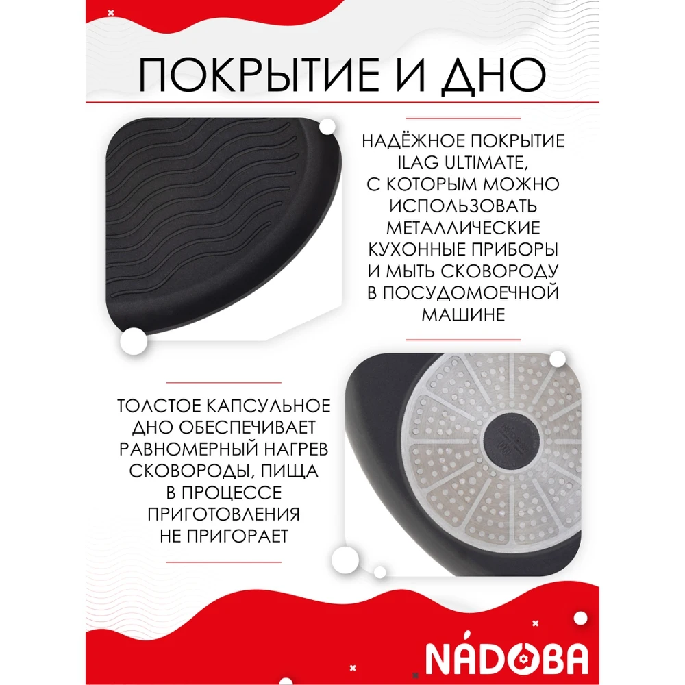 Сковорода-гриль для рыбы с антипригарным покрытием съёмной ручкой без крышки 34x23