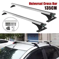 135cm Universal Car Roof Racks Crossbar Auto Top Luggage Support Bar Aluminum Bicycle Carrier Rack Roof Rail For SUV Pickups