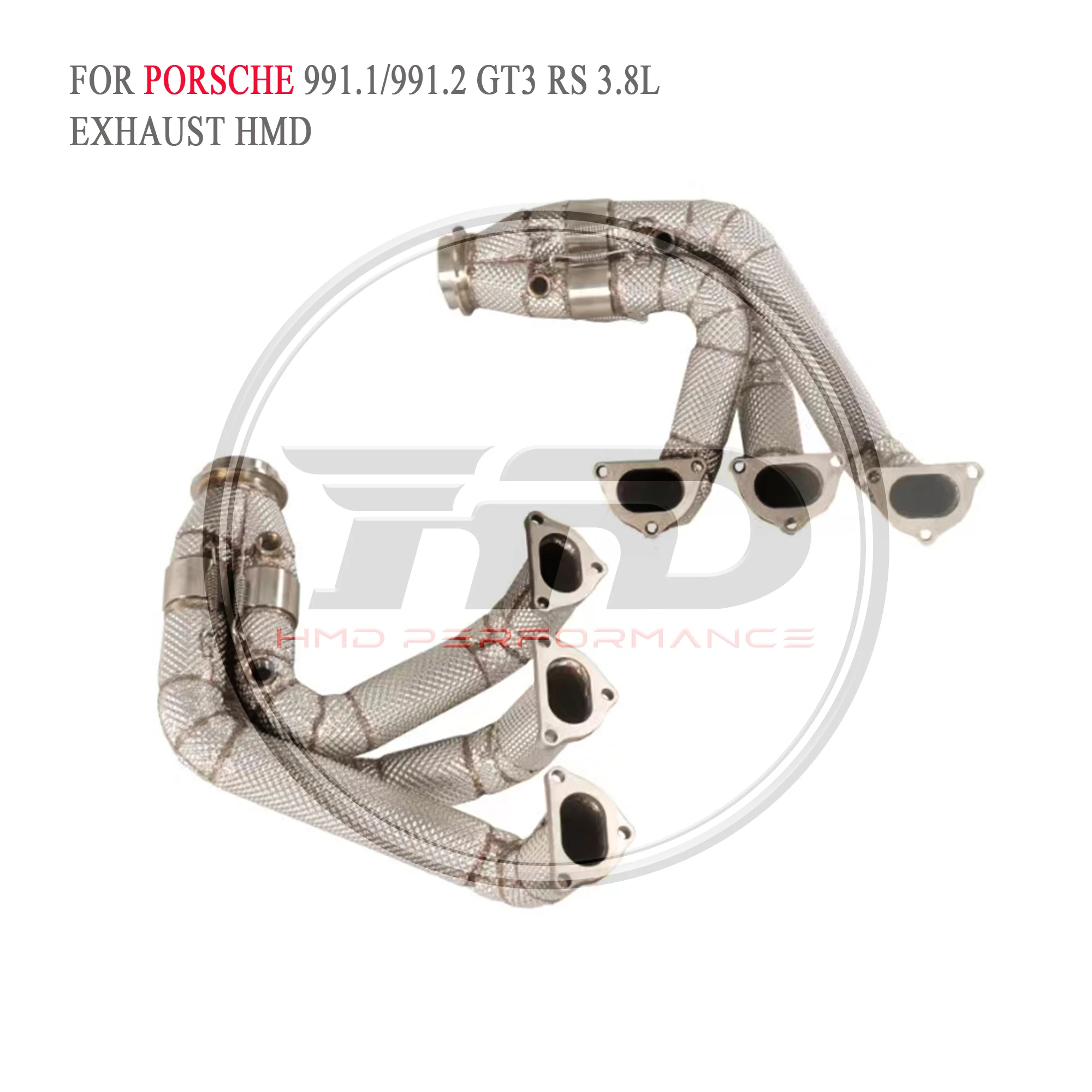 Выхлопная система HMD с высокой пропускной способностью для Porsche 911 991 GT3 RS V6 3.8L 991.1