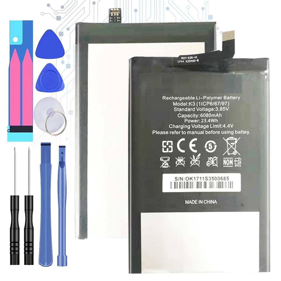 

High Capacity Replace Battery K 3 K3 6080mAh For Oukitel K 3 K3 High Quality Battery Li-polym Bateria r