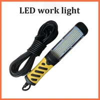 100 led beads portable led emergency safety work light flashlight magnetic car inspection repair handheld work lamp with hook