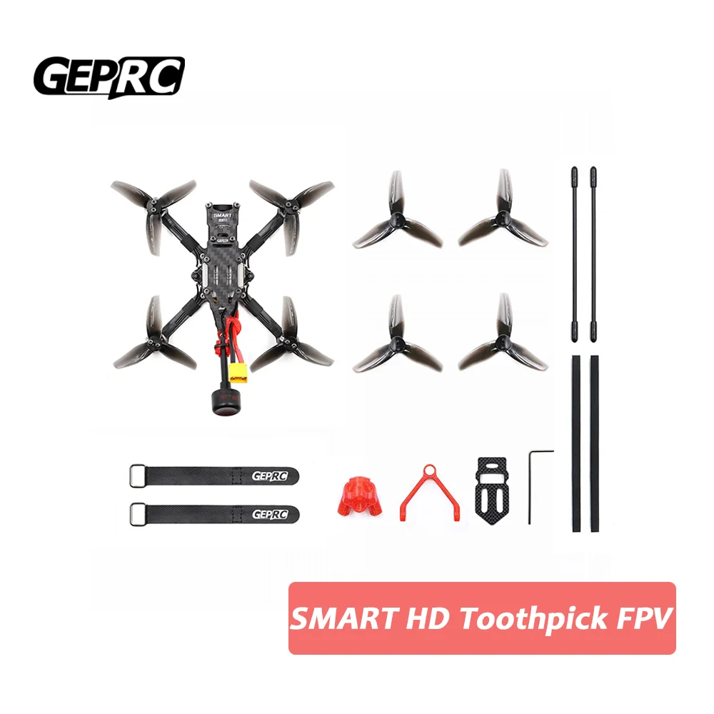 GEPRC SMART HD Toothpick 125mm 2.5 Inch 4S RC FPV Racing Drone PNP/BNF Caddx Vista Polar Nano Cam 20A ESC F4 FC AIO GR1105 5000K