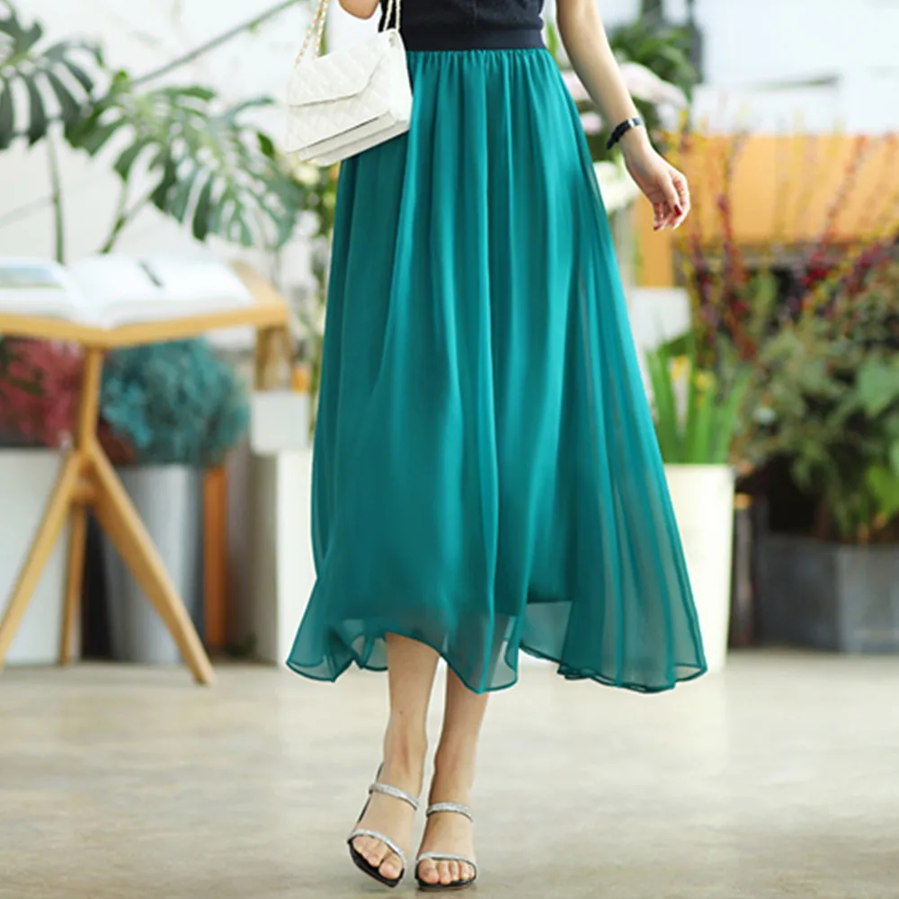 Женская юбка-трапеция с высокой талией |