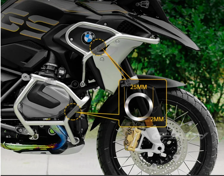 "Upper Crash Bar bumper frame protection engine highway guard For BMW