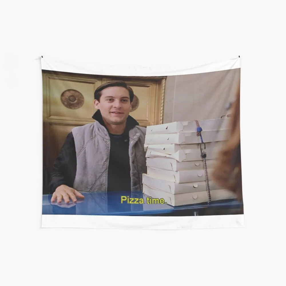

Pizza Time Halloween Decoration Aesthetic Dorm Essentials Room Decor Decorative Blanket Tapestries