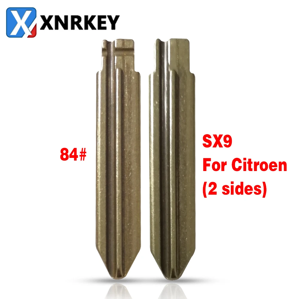 

XNRKEY 10 Pcs Replacement Car Blank Key Blade #84 SX9 KD VVDI JMD Remote Key Blade for Peugeot Citroen