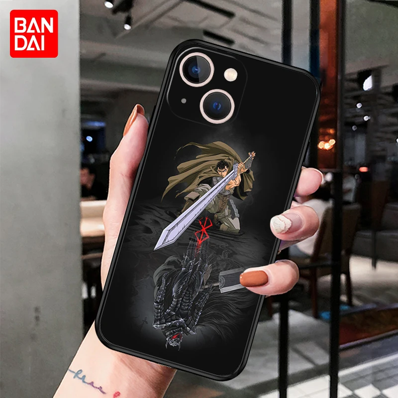 Чехол для телефона iphone 13 12 11 Pro Max XR SE 2022 Mini 8 7 Plus X XS 6S Berserk Guts Аниме роскошный матовый