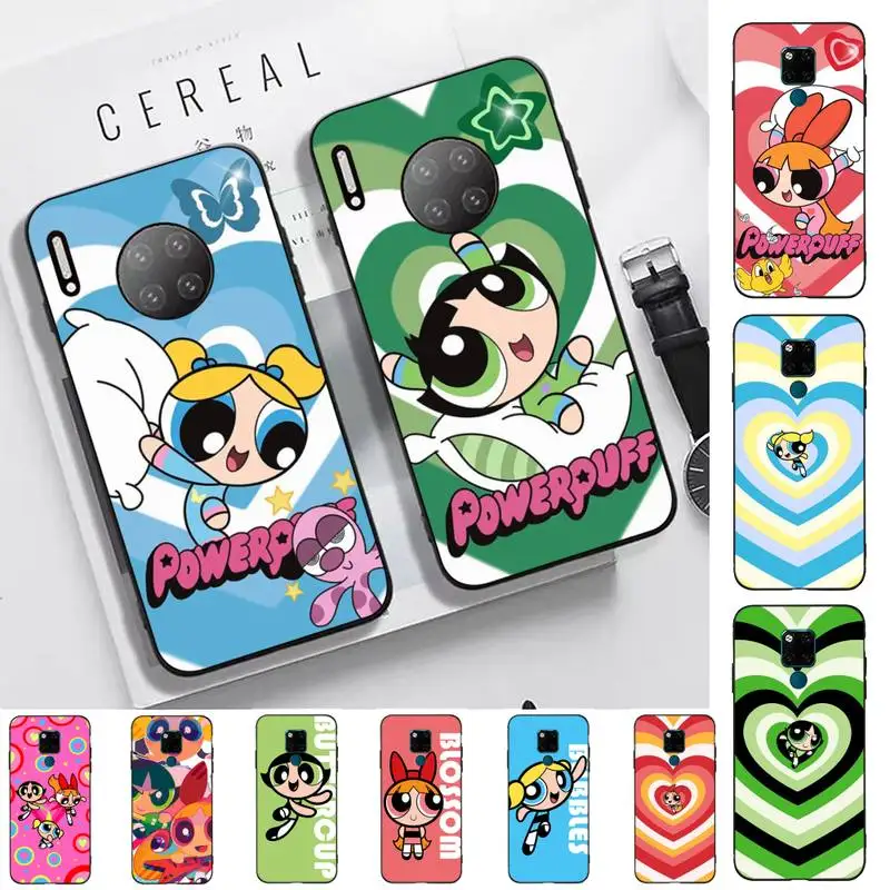 

MINISO Cute P-Powerpuff-Girls Phone Case for Huawei Mate 20 10 9 40 30 lite pro X Nova 2 3i 7se