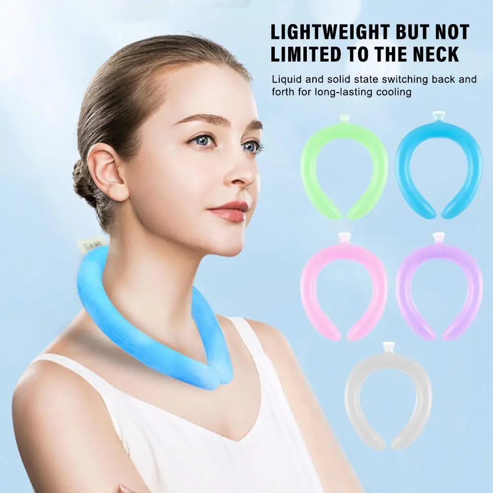 

Summer Wearable Neck Cooling Ring Long Lasting Ice Neck Circle Outdoor Sports Cycling Running Fishing Camping Neck Cooler Rings