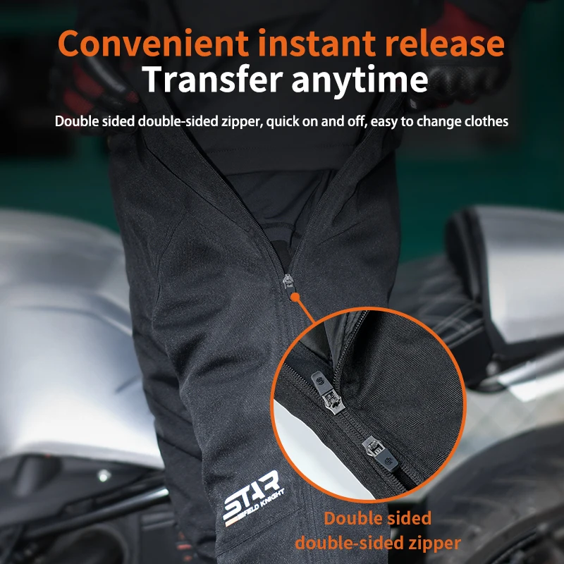 SFK зимние мужские мотоциклетные брюки из хлопка теплые быстросъемные