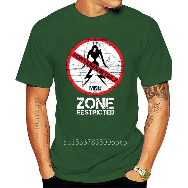 

Camiseta de New Humans Only Alien para hombre, camisa de la zona limitada, basada en la película del 2009, District 9