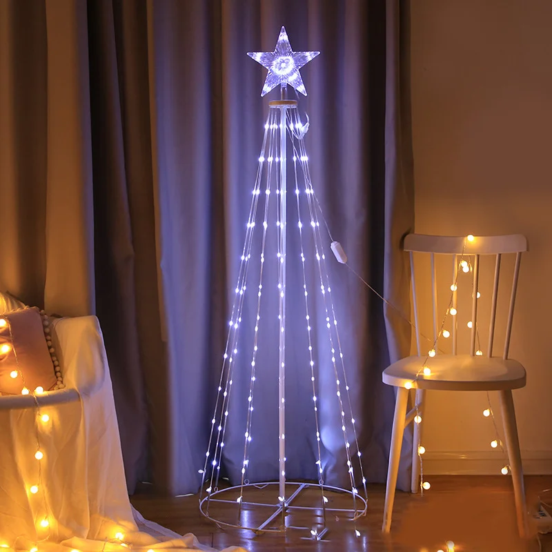 Led Water Waterfall Curtain Lights Garland Fairy String Lights Christmas Decorations for Home Outdoor New Year Decor