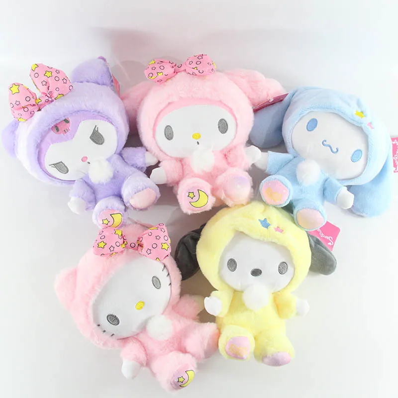 

Kawaii Anime Sanrio Dressup Ragdoll Star Pajamas Collection HelloKitty Melody Kuromi Plush Toys Exquisite Birthday Gifts