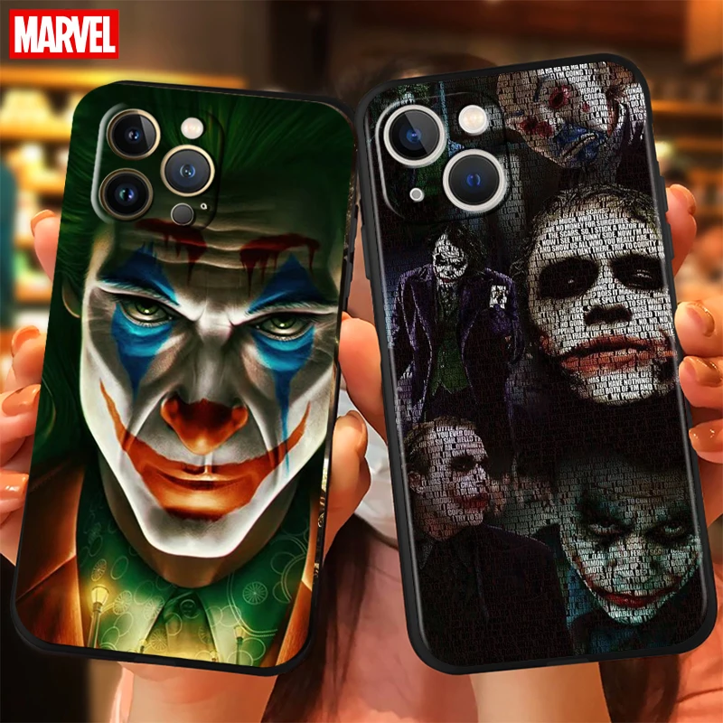 

Funny Joker Clown For Apple iPhone 13 12 11 Pro Max 13 12 Mini X XR XS Max 5 5s 6 6S 7 8 Plus SE2020 Phone Case Black Back
