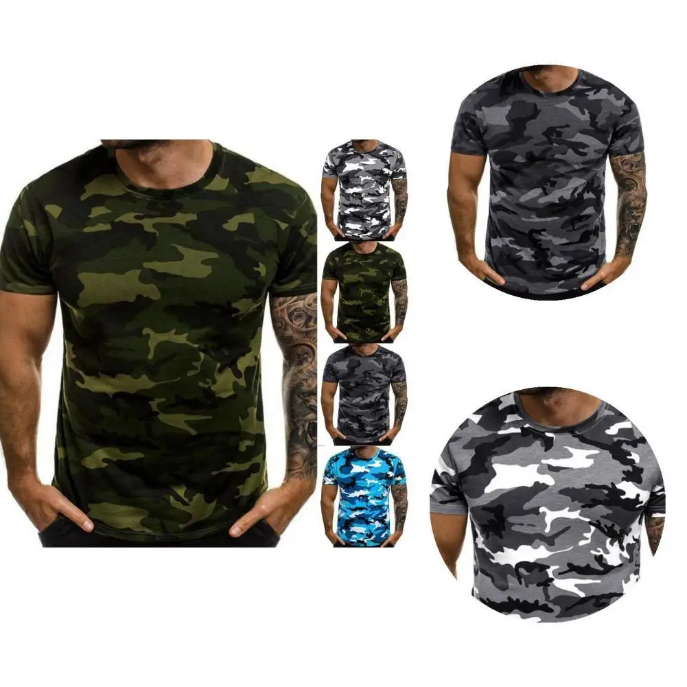 

Terrific Summer T-shirt Wear-resistant Leisure Breathable Simple Men Top
