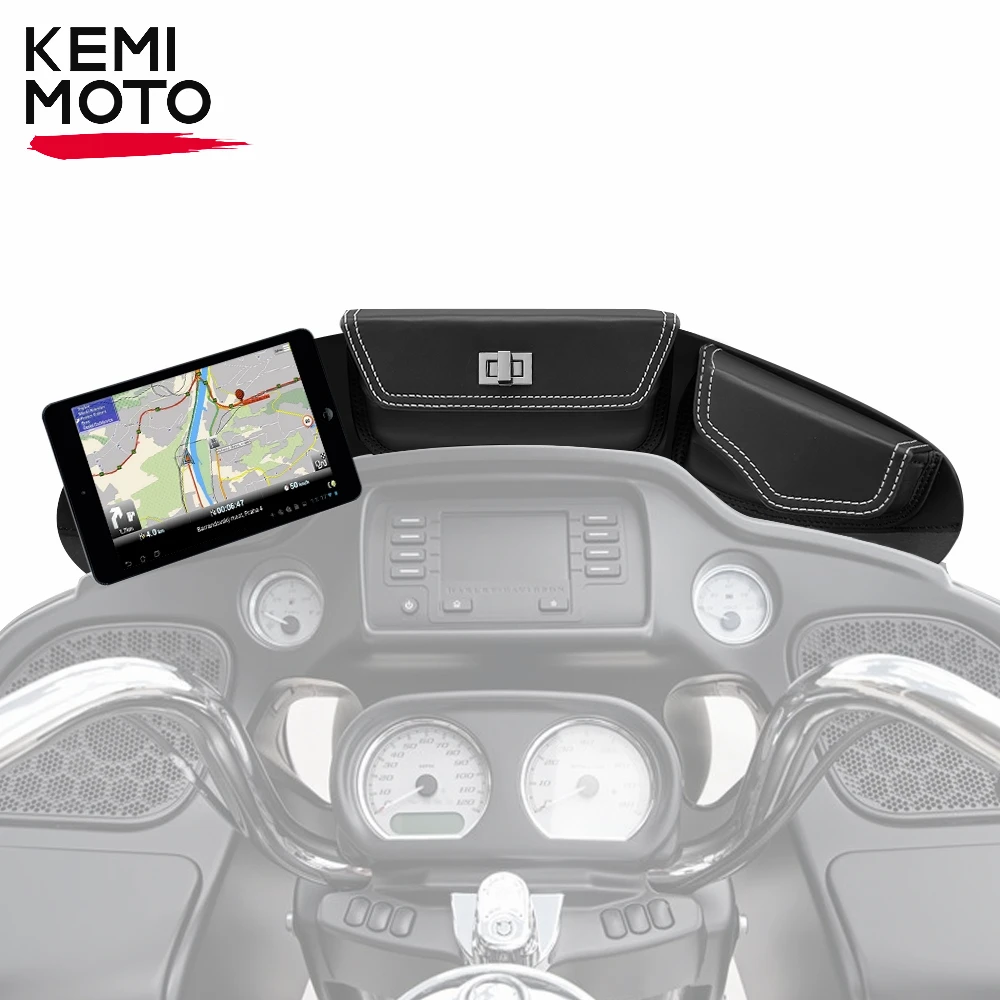 

Motorcycle Windshield Bag Batwing Fairing Pouch for 2014-2022 Touring Street Glide Electra Glide FLHX Street Glide Pouch Pocket