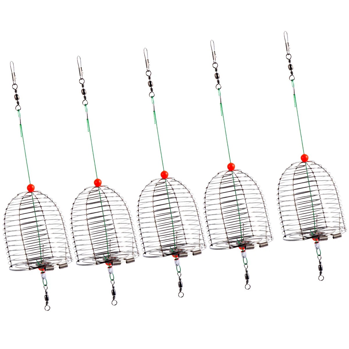 5 шт. металлическая клетка для приманки рыболовные крючки аксессуары