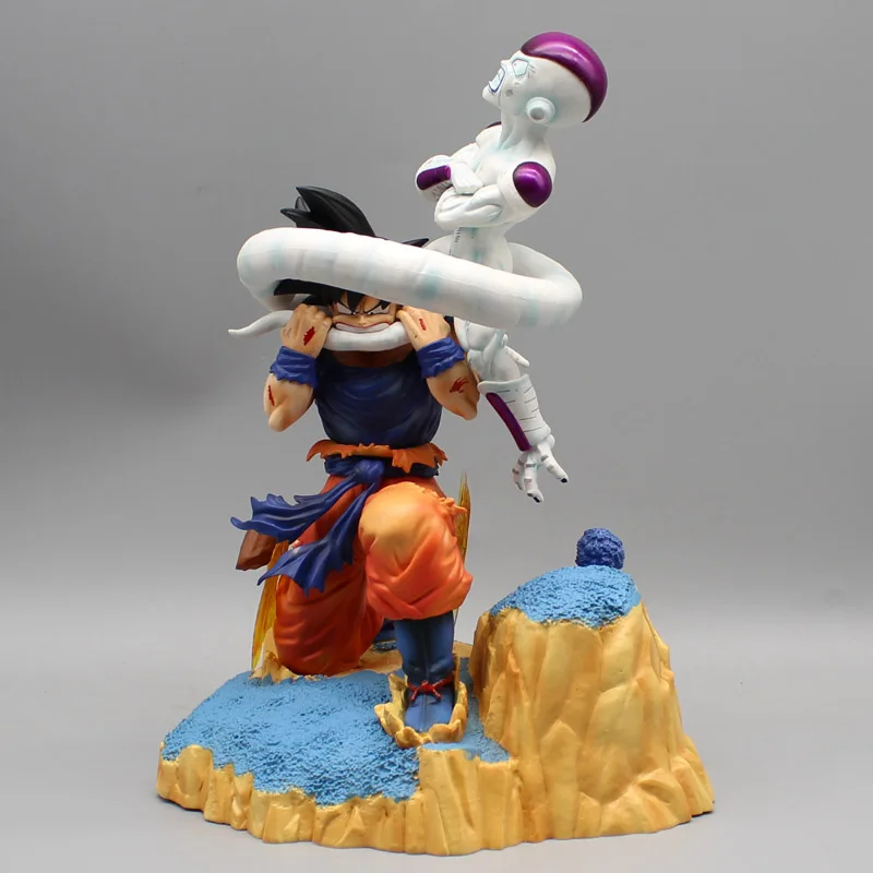 

26cm Anime Goku Dragon Ball Z Action Figure GK Son Goku Bites Frieza Tail Figures Namek Dbz Statue Pvc Collection Model Toy Gift