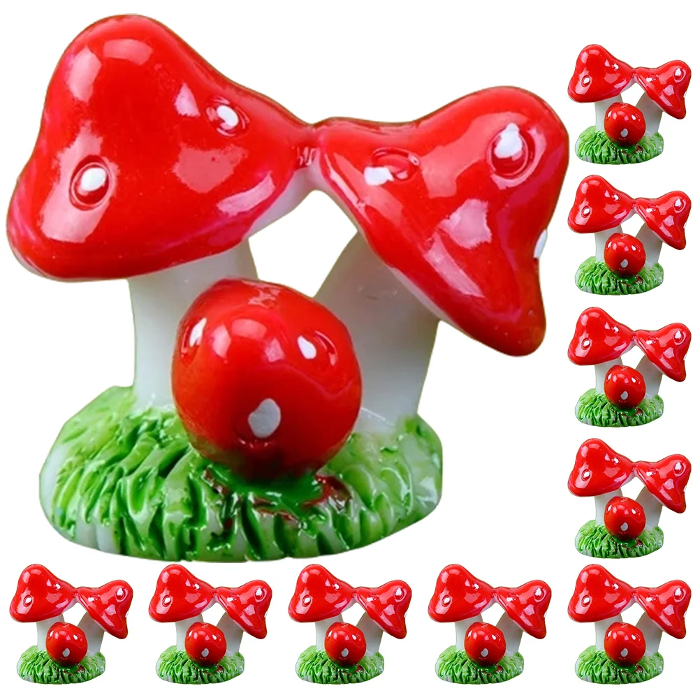 

Mushroom Mushrooms Mini Ornament Decoration Figurines Bonsai Tiny Fake Landscape Decor Ornaments Decorations Figurine Toppers