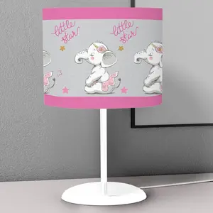 Cute Sitting Elephant Kids Bedroom Nightstand Night Desktop Lamp Decorative Lampshade Book Reading Light Lantern Bedside