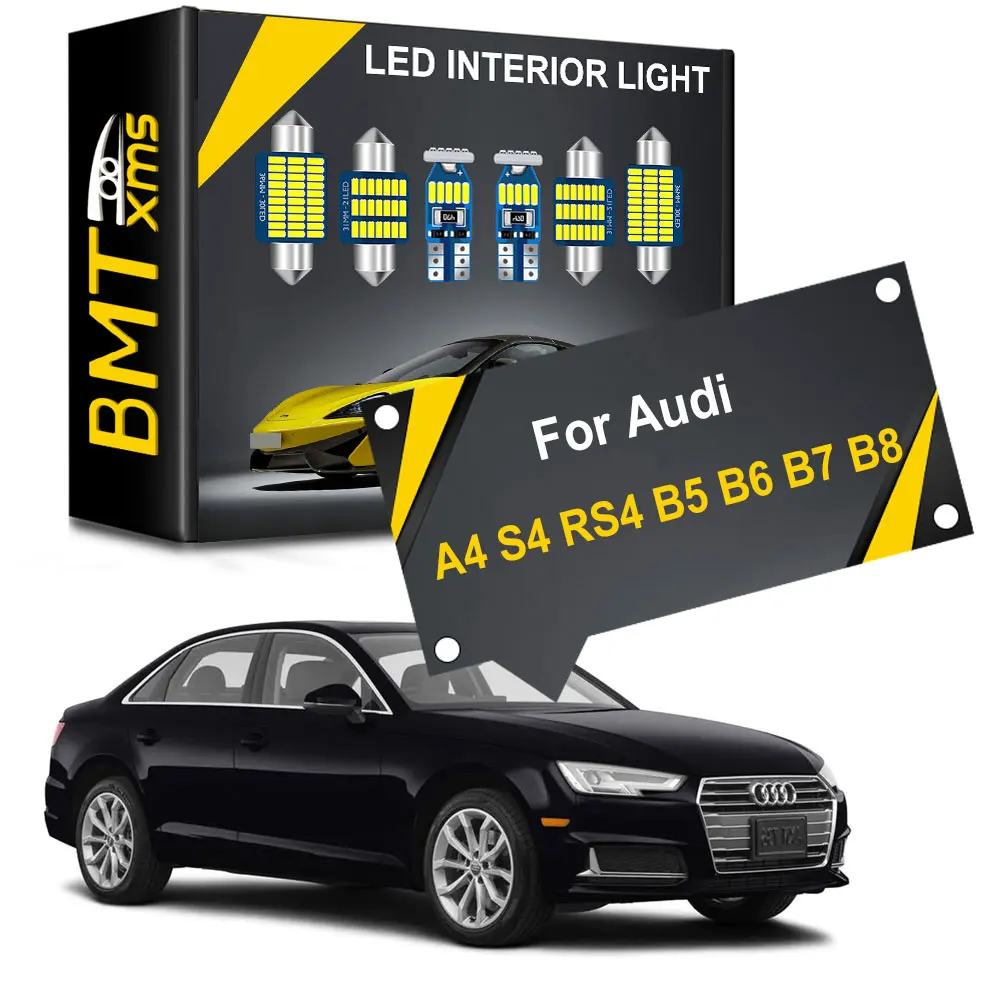 

BMTxms Canbus Interior Light LED For Audi A4 S4 RS4 B5 B6 B7 B8 Avant Sedan 1996 1998 1999 2002 2003 2005 2007 2009 Accessories