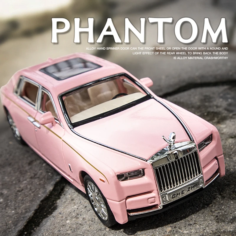 

Модель автомобиля из сплава в масштабе 1:32 Rolls Royce Phantom, Литые и игрушечные автомобили, Коллекционная модель автомобиля из металла, имитация з...