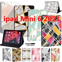 ultrathin 2021 ipad case for new mini 6 8 3 inch leather cover apple ipad mini 6 a2567 a2568 a2569 shape pattern pencil cases