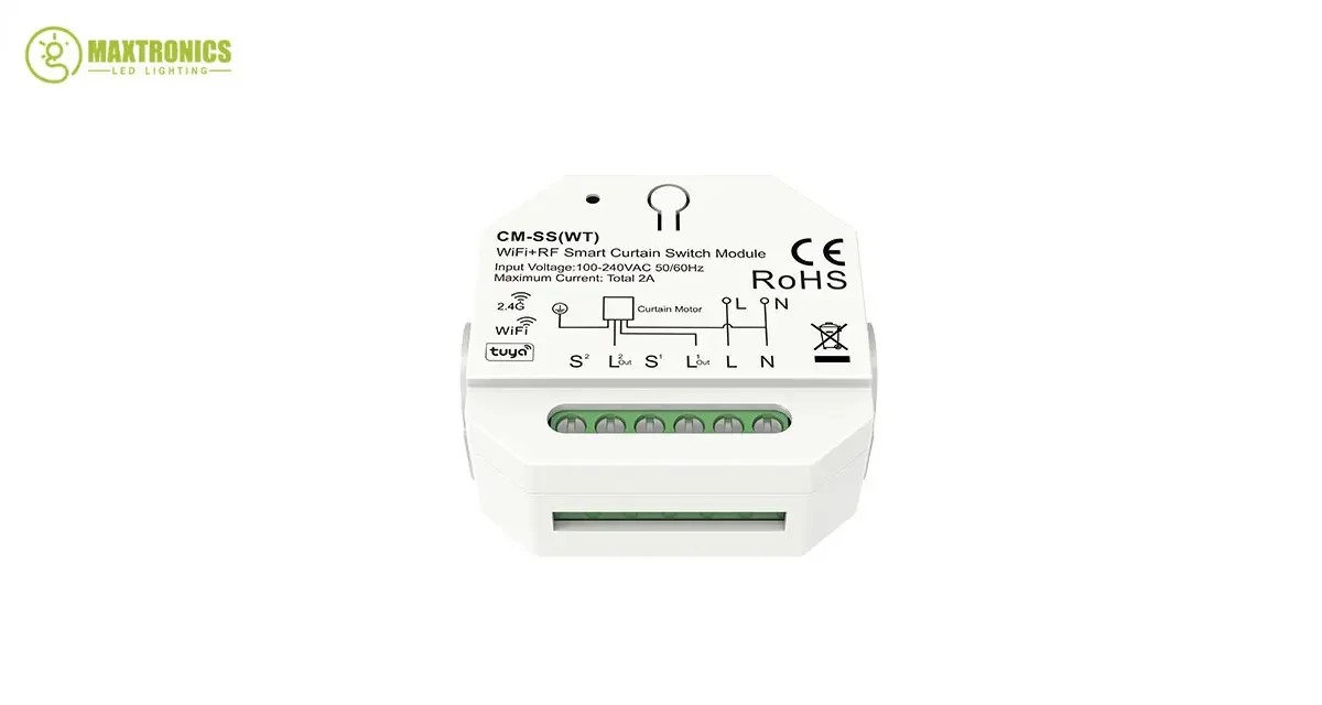 Умный модуль переключателя для штор 100-240 В переменного тока 1 канал * 2 А Wi-Fi + RF
