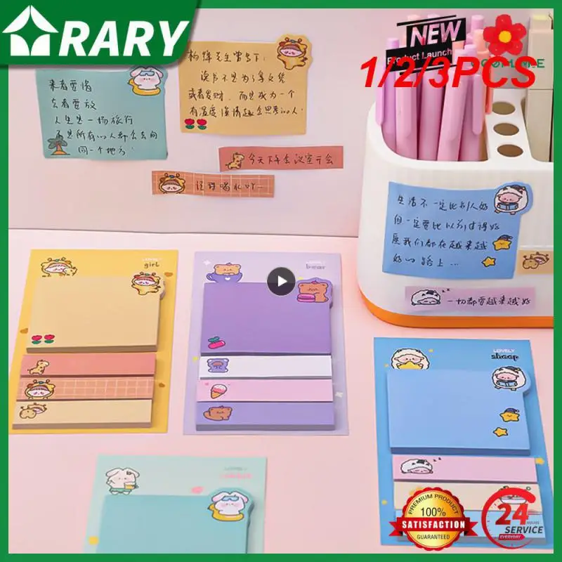 

1/2/3PCS Kawaii Paper Sticky Notes Creative Notepad Memo Pads Office School Stationery Adhesive Stickers Posted it
