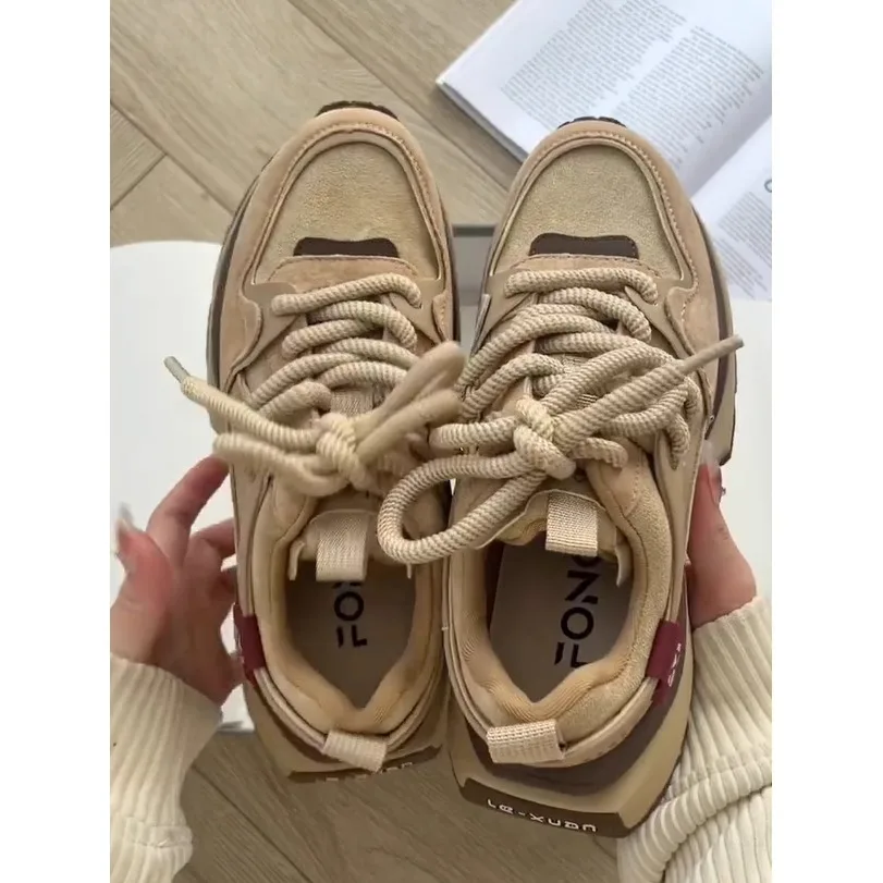 Женские старые туфли из натуральной кожи в стиле ретро с толстой подошвой и