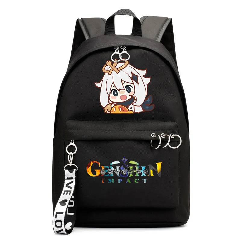 

Genshin Impact Cartoon Print Backpack Teen Student School Bag Casual Bag Boys Girls Kids Backpack Outdoor Travel Bag