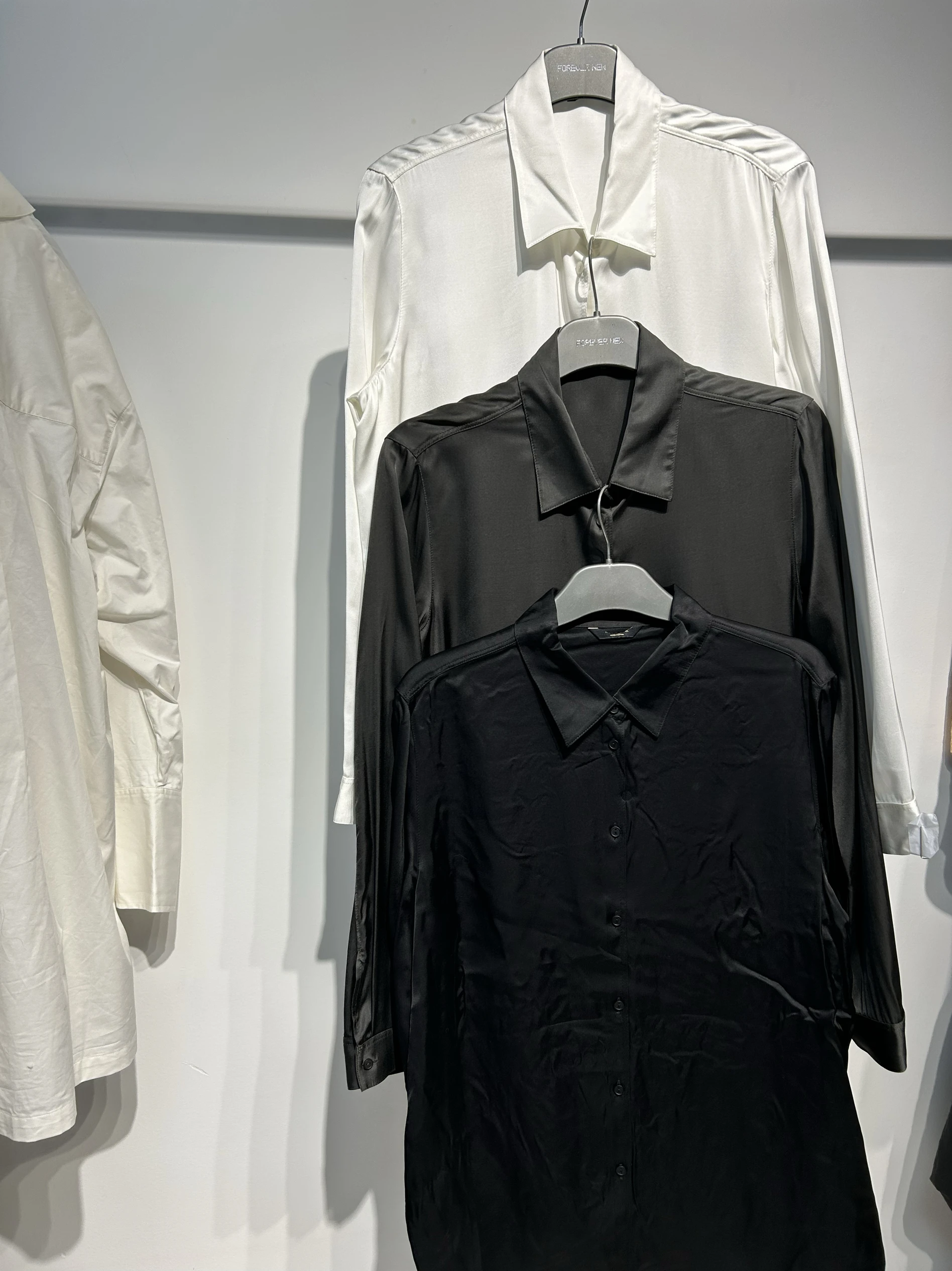 MD Внешняя торговля Французские рубашки Commuter Sle Old Money Advanced Sense Черные атласные с