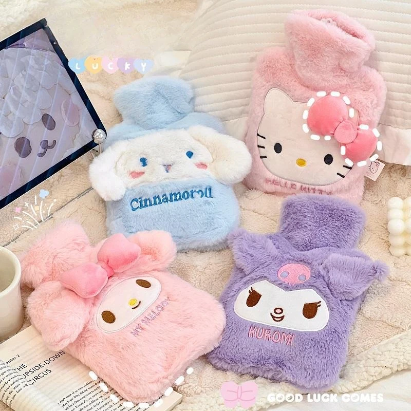 

Kawaii Sanrio Anime Cinnamoroll My Melody Winter Plush Hot Water Bag Hello Kitty Cute Cartoon Students Domestic Warm Hands