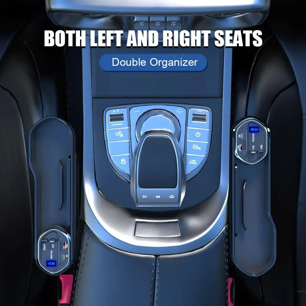 

Car Seat Gap Filler Organizer With Cup Holder Front Console Seat Box Accessories Interior Pocket Seam Auto Storage Side Car E3O7