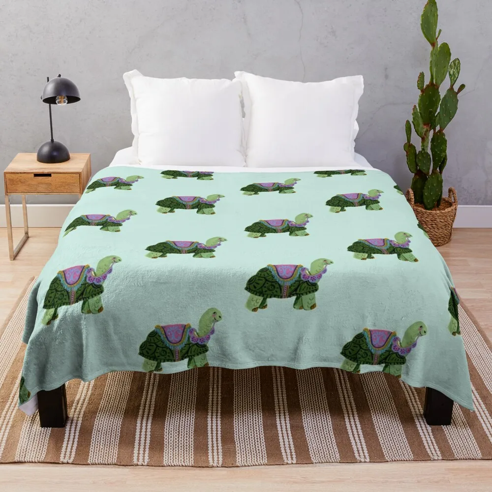 Черепаха-карусель — химерная ручная роспись акварель от Jemma Jamie пледы одеяла для