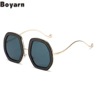 boyarn 2022 new fashion ins sunglasses retro square mens and womens sunglasses punk online street photography sunglasses