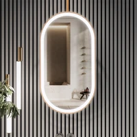 hanging oval bathroom mirror backlight luminous hairdressing fogless mirror aesthetic bright espejos pared bathroom fixtures