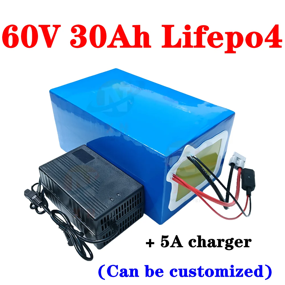 Аккумулятор al litio 60v 30ah 25Ah lifepo4 con BMS ciclo profondo na скутер bici 2500w 1500w Triciclo Go Cart männolo + caricaba