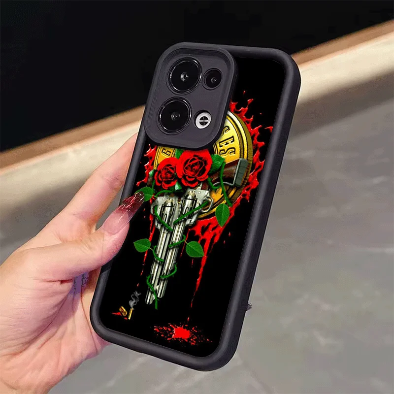 Фото Противоударный чехол для телефона Band G-Guns N R-Roses для Xiaomi Redmi Note 12 13 14 15 Pro Plus 12S 11S 10S 4G 11T 5G, силиконовый чехол №5