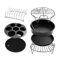 air fryer accessories set of 7 fit all 3 5 5 3 qt air fryers dishwasher safe