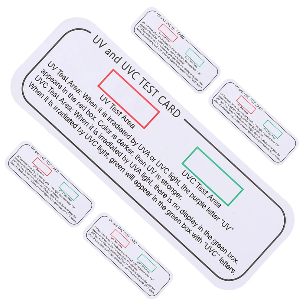

5 Pcs UV Test Light Indicator Testing Strips Instruction Card Cards Effect Tester Uvc-uva Paper