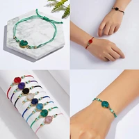 adjustable beaded bracelet handmade braided paper card wish bracelets resin jewelry couples bracelets festival gifts