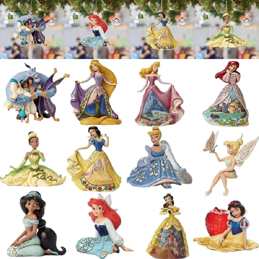 

Christmas Tree Pendant Disney Princess Action Figure Hanging Ornament Xmas Tree Decoration New Year Festive Party Supplies Gift