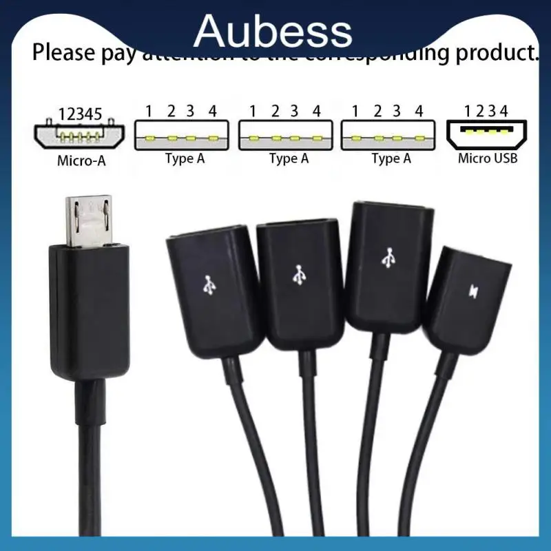 

Portable High Speed 4in1 4 Port Hub Multifunction Hub Adapter Cable For Mouse Keyboard Converter For Tablet Android Phone 4 Port