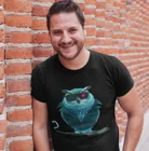 Футболка мужская оверсайз с рисунком совы, 100 хлопок