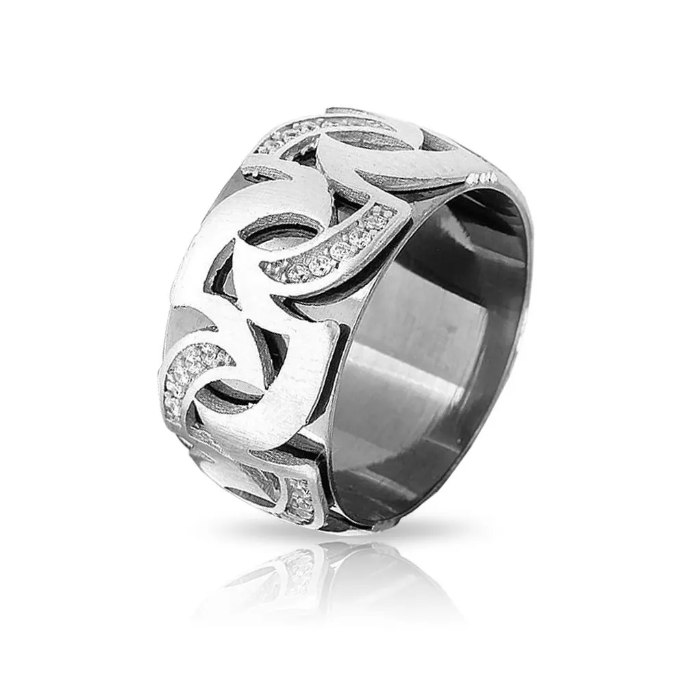 

Flame Design Zircon Stone 925 Sterling Silver Women Wedding Rings