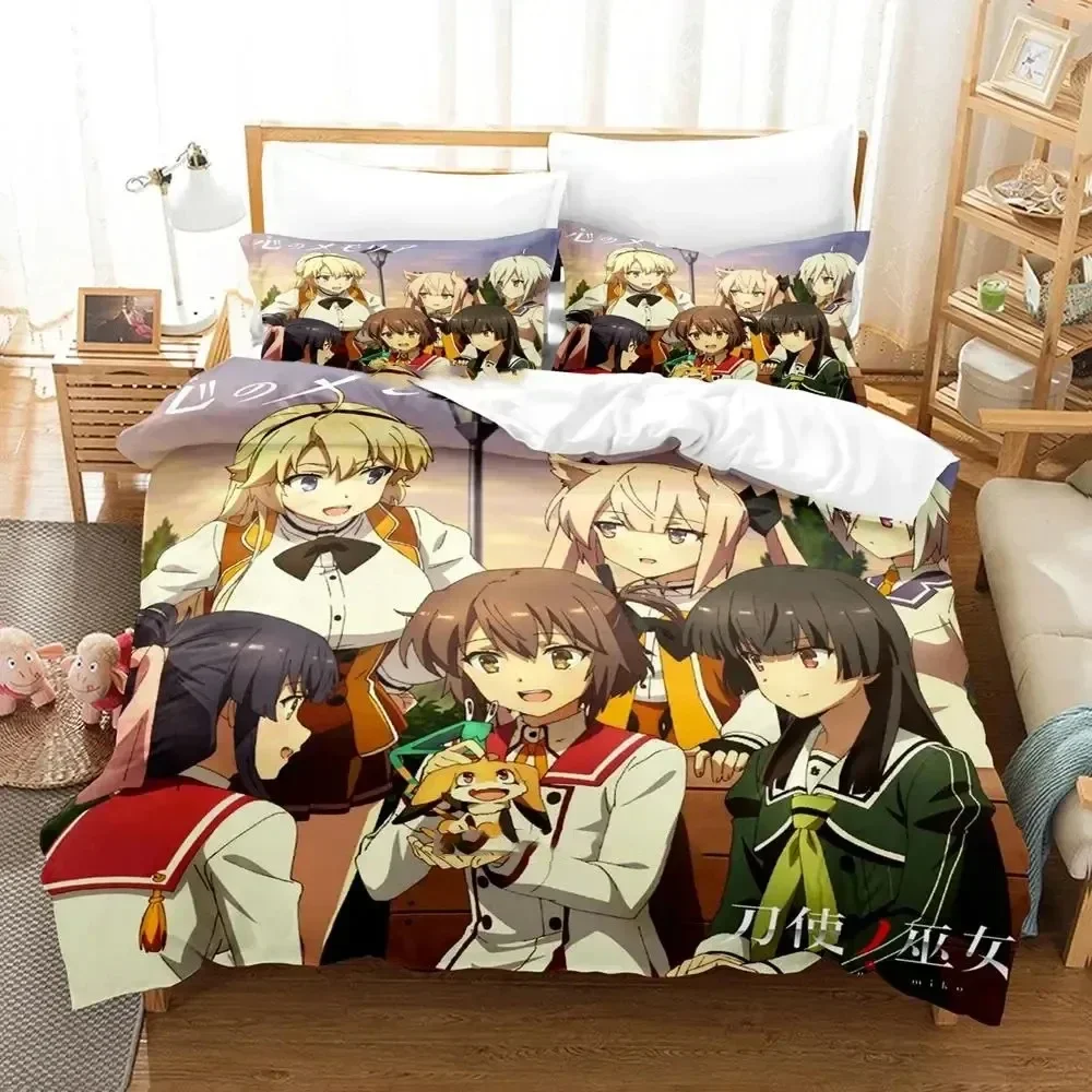 Аниме Toji no Miko Kanami Etou Комплект постельного белья Пододеяльник Постельное одеяло